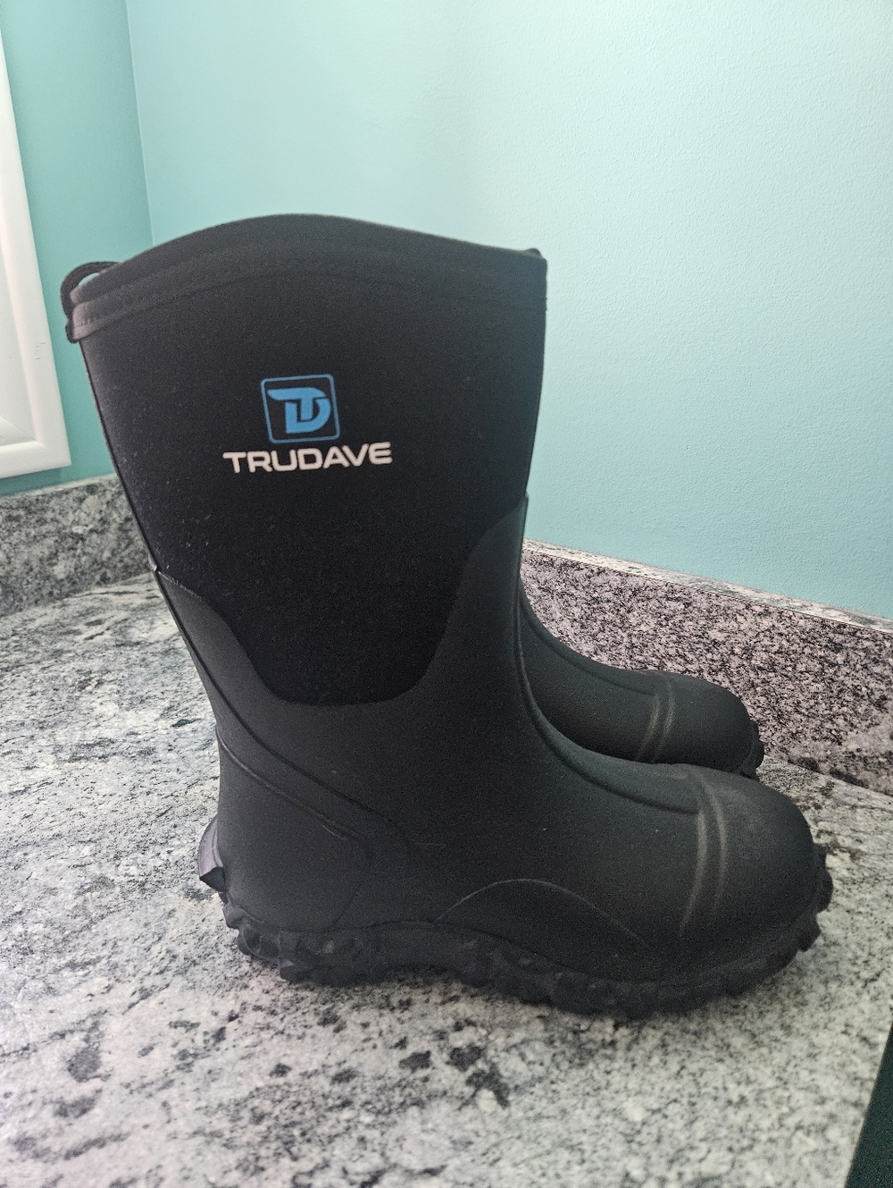 TruDave Black Waterproof Neoprene Boots, Women Size 5